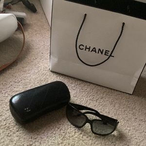 Chanel sun glasses with case
